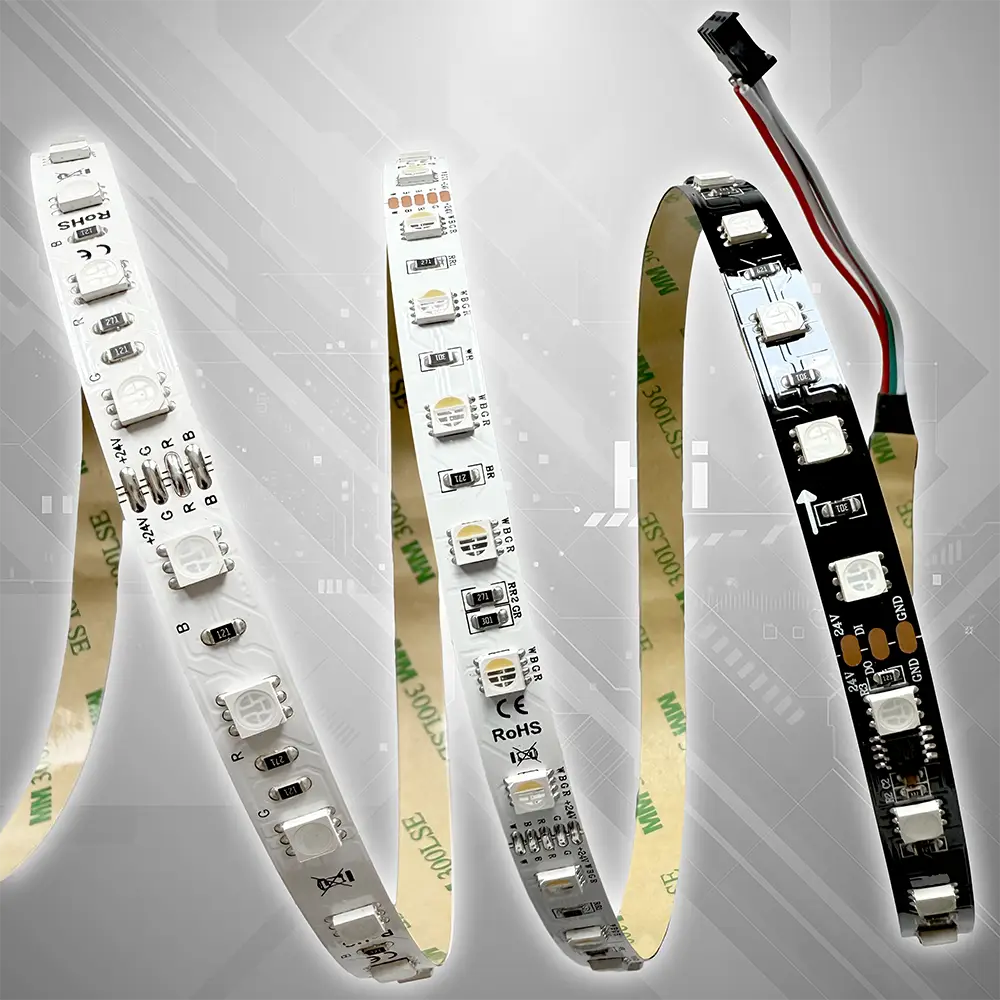 RGB, CCT and digital LED strips