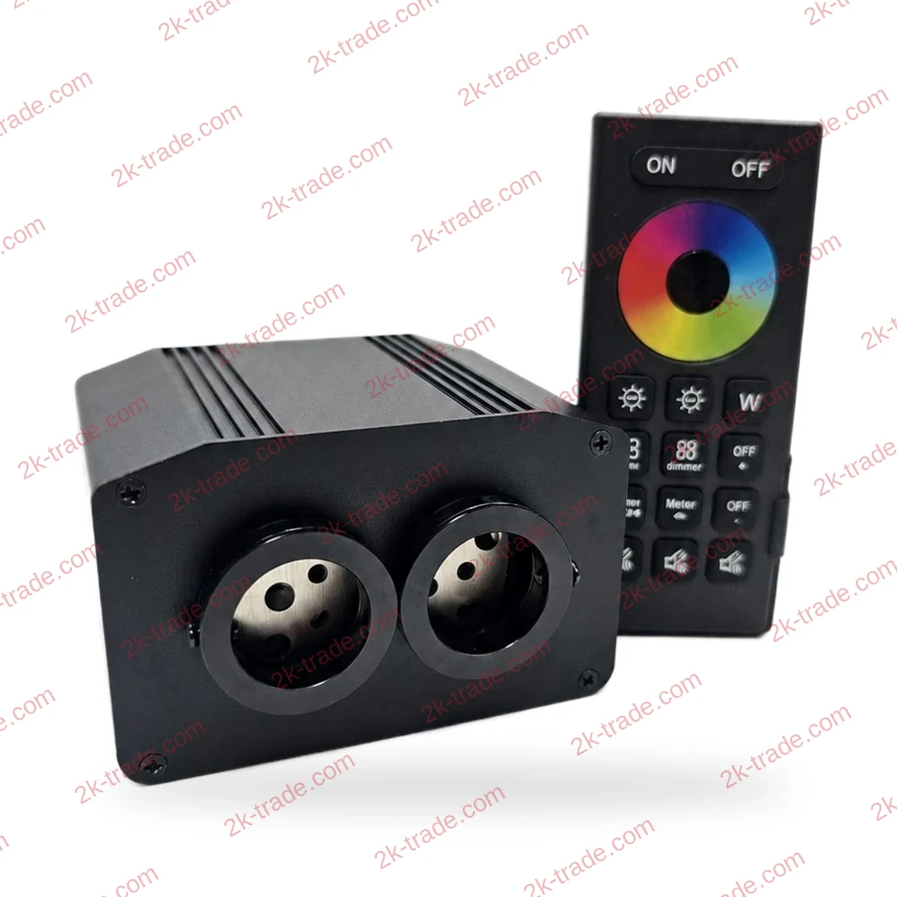 Generator światłowodowy gwiezdne niebo RGB+CCT 16 W, 2 wyjścia, z pilotem – 2K-TRADE