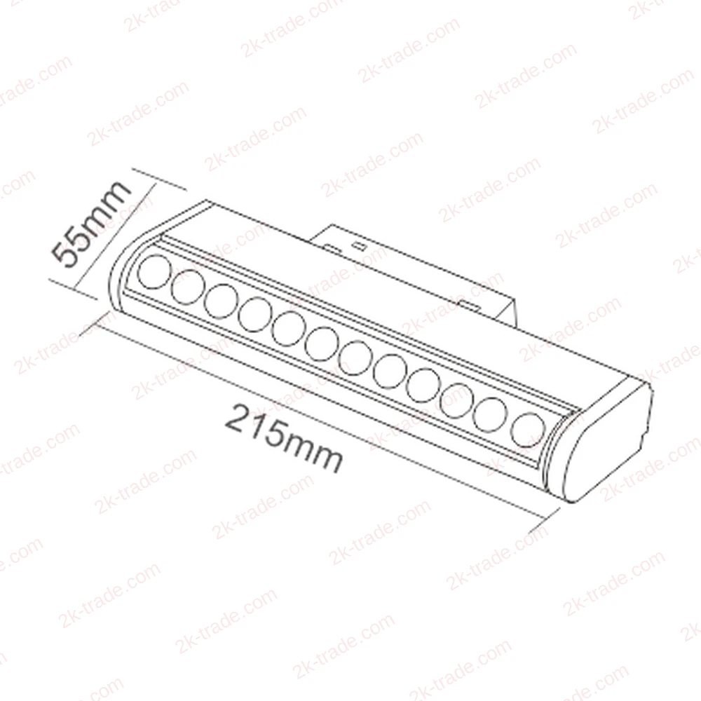 2K-BJ31 12W — rysunek techniczny z wymiarami