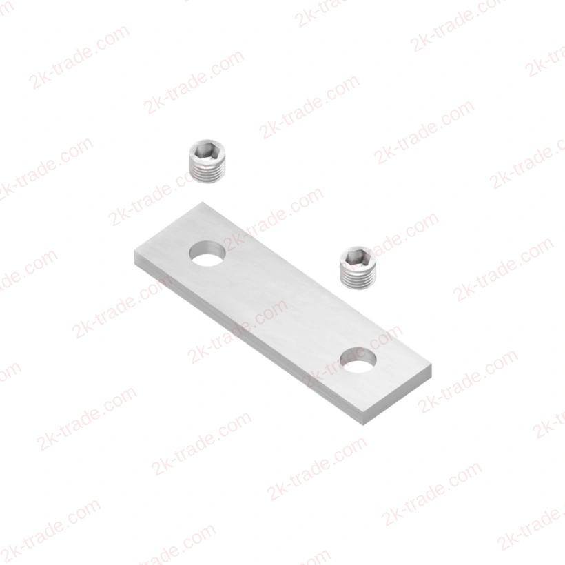 Straight steel connector with hex locking screws