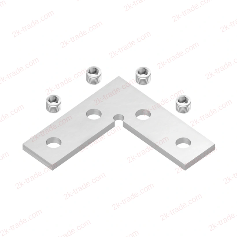 Steel connector „L” with hex locking screws