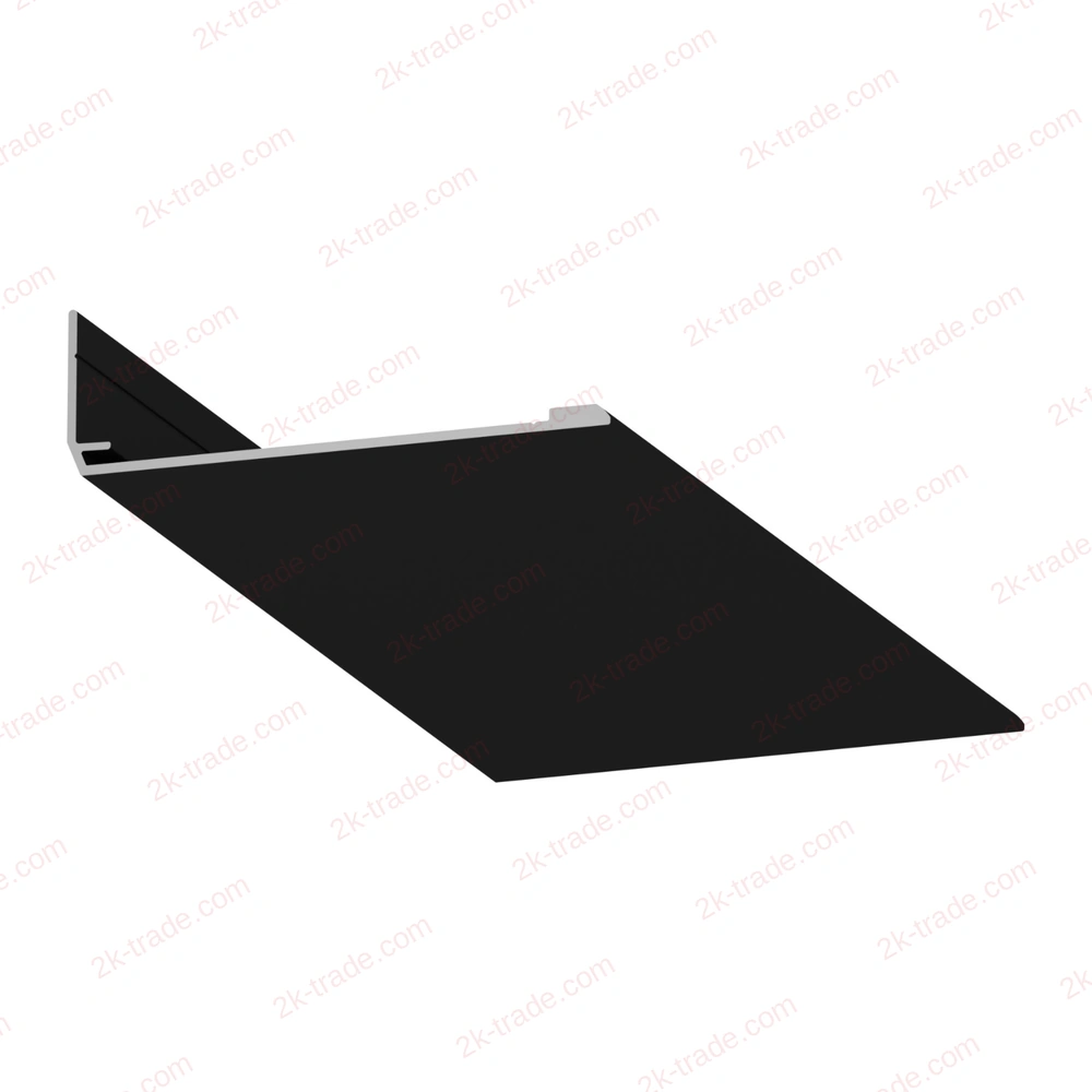 NICHE.ADD.50 add-on profile for a curtain niche, black RAL 9005