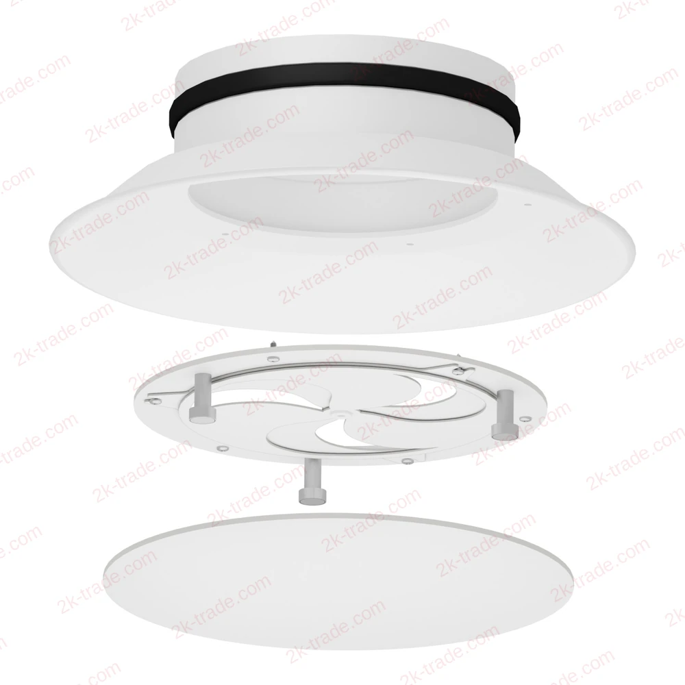 Adjustable ceiling diffuser VULCAN-LINE ø125/200, white RAL 9016