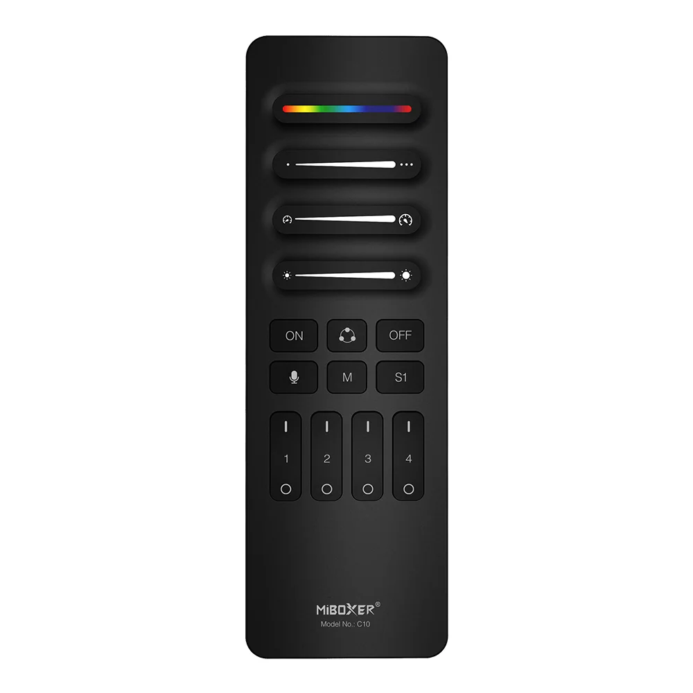 Пульт Mi-Light C10 для цифровых лент SPI, 4 зоны, чёрный